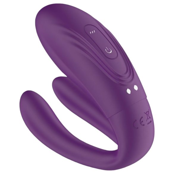 Mrow - brezžični, vodoodporni trojni vibrator za pare (vijoličen)