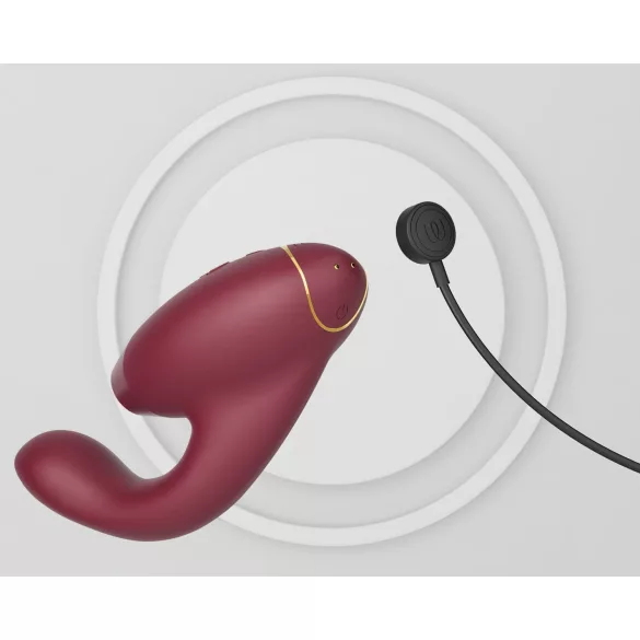 Womanizer Duo 2 - vibrator za G-točko in klitoris - rdeč