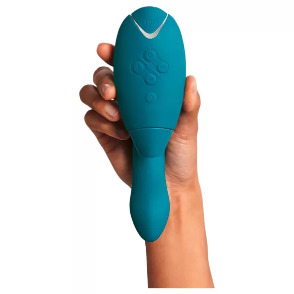 Womanizer DUO 2 - sesalnik za klitoris z rabbit vibratorjem (Petrol)