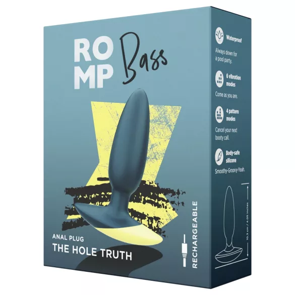 ROMP Bass - analni vibrator - zelena
