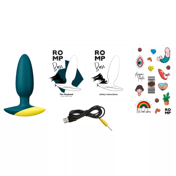 ROMP Bass - analni vibrator - zelena