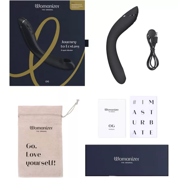 Womanizer OG - vibrator za točko G in klitoris - polnjenje USB - črna