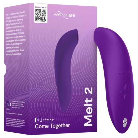 We-Vibe Melt 2 - aplikacijo-voden stimulator klitorisa z zračnimi valovi (vijoličen)