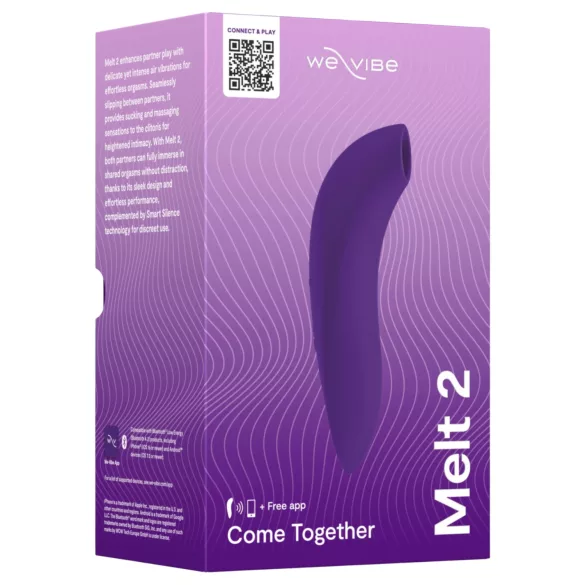 We-Vibe Melt 2 - aplikacijo-voden stimulator klitorisa z zračnimi valovi (vijoličen)
