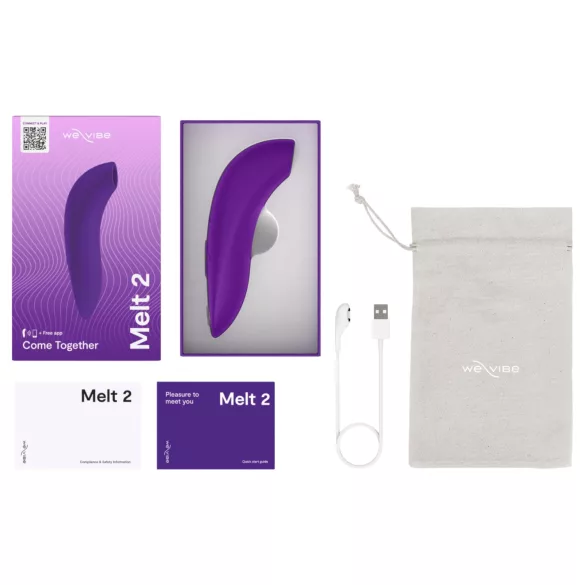 We-Vibe Melt 2 - aplikacijo-voden stimulator klitorisa z zračnimi valovi (vijoličen)