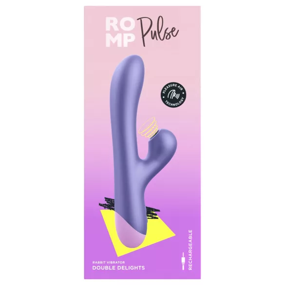 ROMP Pulse - G-točka vibrator s pulznim stimulatorjem klitorisa - vijoličen