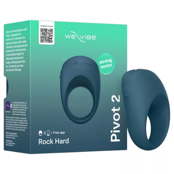 We‑Vibe Pivot 2 - aplikacijo upravljani vibracijski obroček za penis za moške (moder)