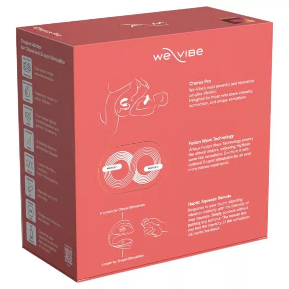 We-Vibe Chorus Pro - vibrator za pare z aplikacijo in daljinskim upravljalnikom (rožnate barve)