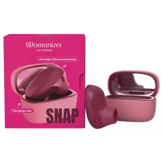   Womanizer Snap - zračni vibrator za klitoris z etuijem za polnjenje (rdeč)