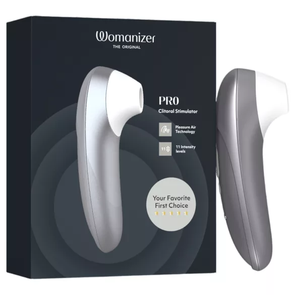 Womanizer Pro - zračni vibrator za klitoris (siv)