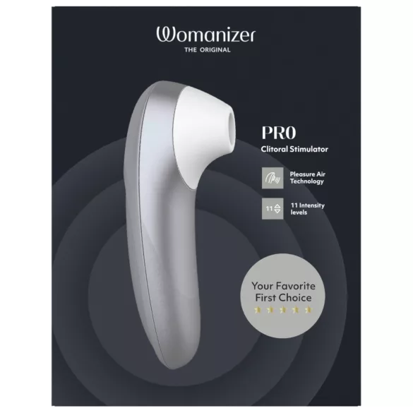 Womanizer Pro - zračni vibrator za klitoris (siv)