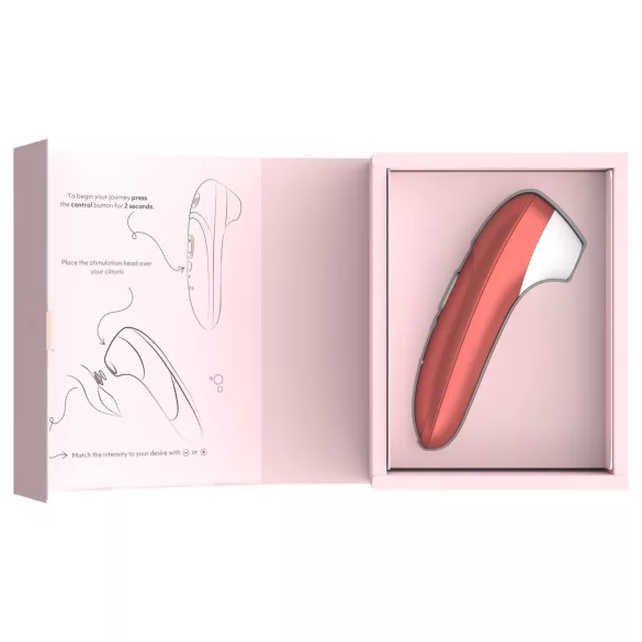 Womanizer Pro - stimulator klitorisa z zračnimi valovi (rdeč)