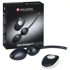   Mystim Jane Untamed - vibracijske gejša kroglice duo - črna