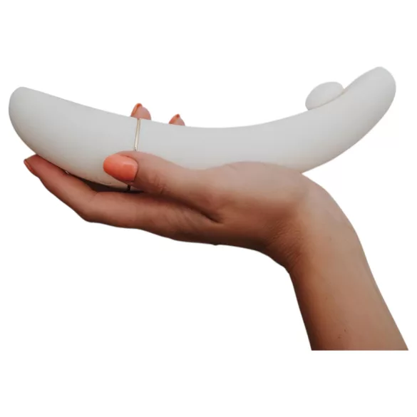 OhMyG - polnilni G-točka vibrator s pulziranjem (bela)