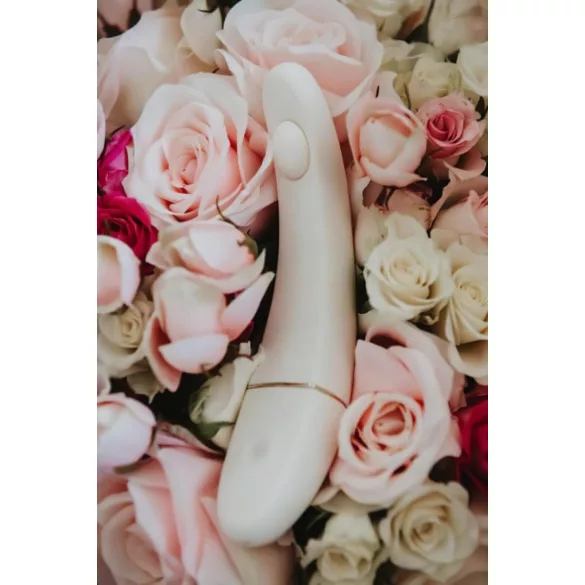 OhMyG - polnilni G-točka vibrator s pulziranjem (bela)