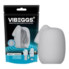 VIBEGGS Twisty Tongues - vibracijsko jajce masturbator - bel