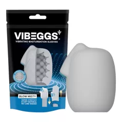 VIBEGGS Blow Misty - vibracijsko jajce masturbator (belo)