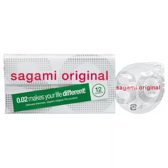 Sagami Original 0,02 - kondomi - 55 mm - 12 kos