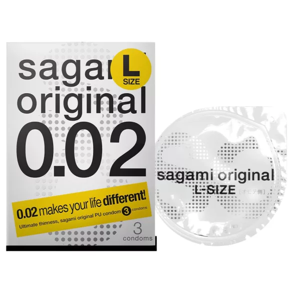 Sagami Original 0,02 L - kondomi - ultra tanki - 58mm (3 kosi)