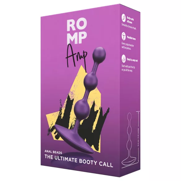 ROMP Amp - analni dildo z izboklinami - vijoličen