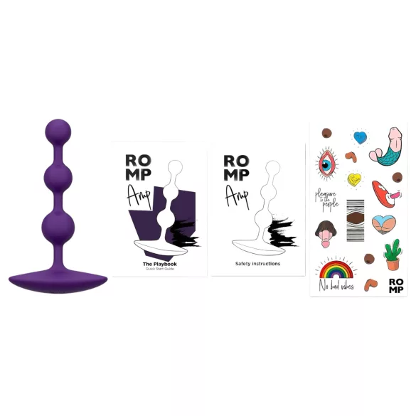 ROMP Amp - analni dildo z izboklinami - vijoličen