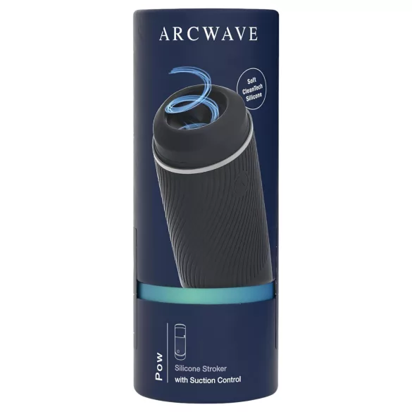 Arcwave Pow - masturbator za moške - ročni vakuumski - črn