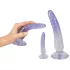 Crystal Clear - analni dilatorji set - 3 kosi - prozorno modri