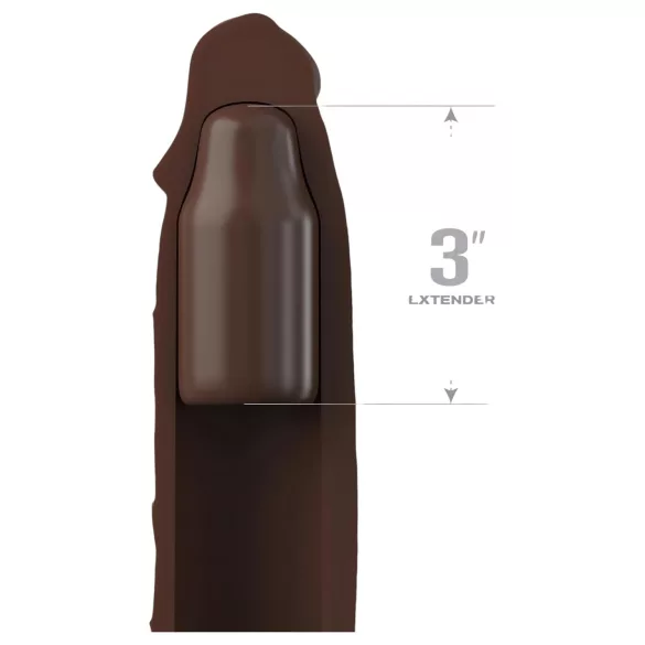 Pipedream - X-TENSION Elite 3 - erekcijski obroč za penis (rjav)