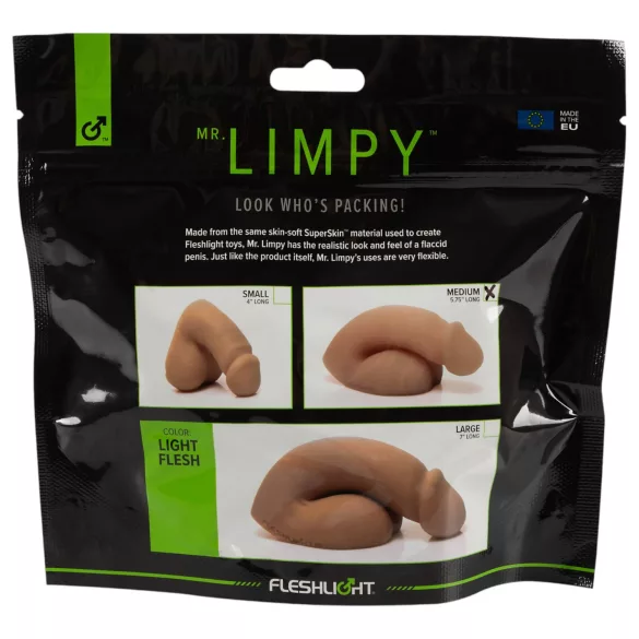 Fleshlight - Mr. Limpy - srednje velik realističen dildo (naraven)