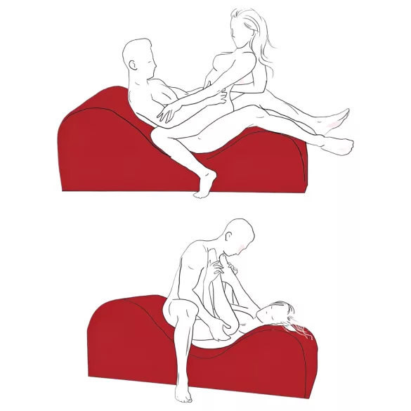 Liberator Esse Lounger - tantra stol - nastavljiv, 3-delni - rdeč