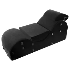   Liberator Black Label Esse - prilagodljiv 3-delni tantra fotelj (črn)
