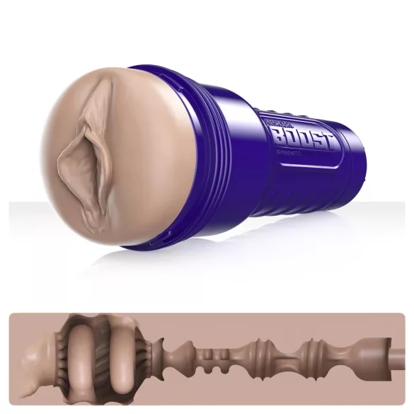 Fleshlight Boost Bang - masturbator vagina - realistično - naravna barva