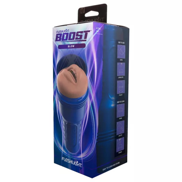 Fleshlight Boost Blow - ustni masturbator - realističen - naravna barva