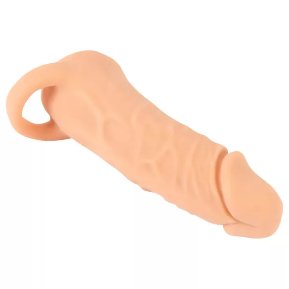 Nature Skin - podaljšek za penis in umetna vagina - 18 cm - naravna barva