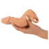 Nature Skin - podaljšek za penis in umetna vagina - 18 cm - naravna barva