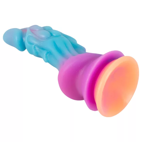 Beasty Cocks - silikonski dildo alien - modro-oranžen