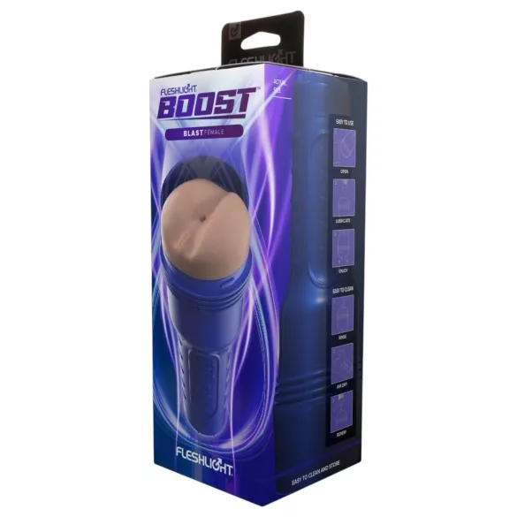 Fleshlight Boost Blast - masturbator realistična zadnjica - naravna barva