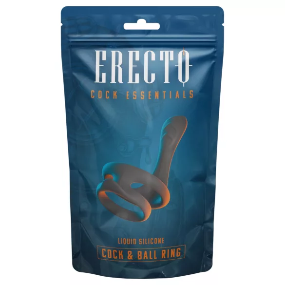 Erecto - erekcijski obroč za penis in moda - črn