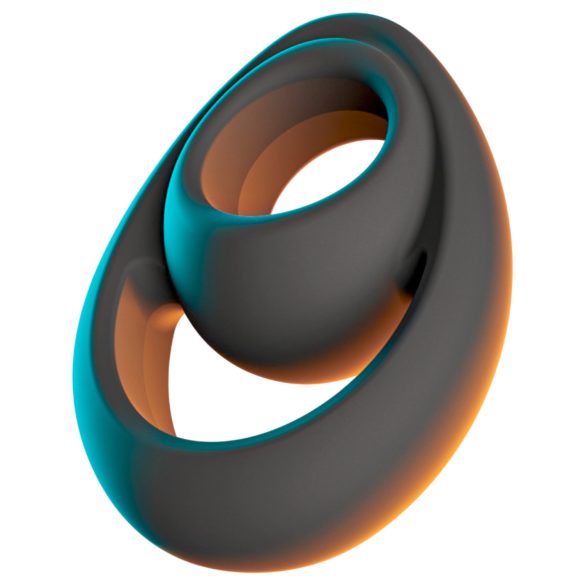 Erecto - obroč za penis in mošnjo - močan oprijem - črna