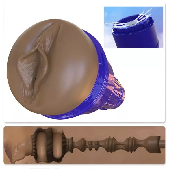 Fleshlight Boost Bang - masturbator vaginalna realistična - rjava