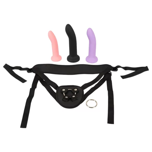 You2Toys - pas za dildo set - črna
