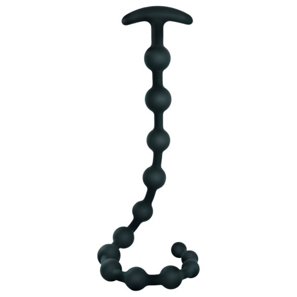 Črni žamet - biserni analni dildo (črn)