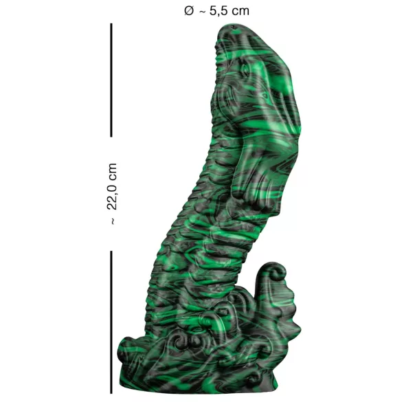 Beasty Cocks Lizard Peak - realistični dildo penis - zeleni črni