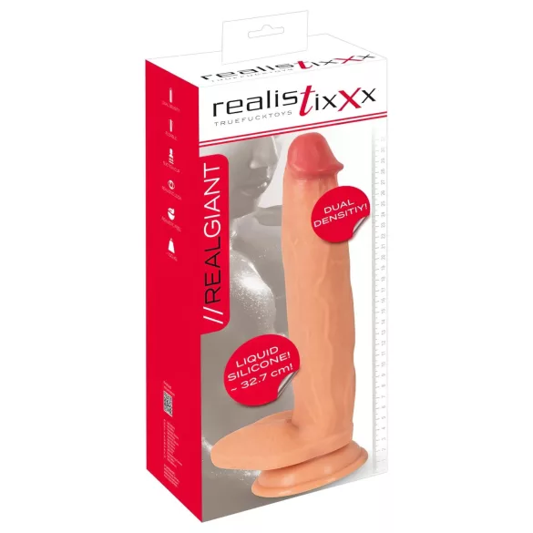 Realistixxx - realistični dildo z modami - velik, natur barva