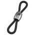 Rebel Heavy Rope - nastavljiv penis in moda prstan (črna)