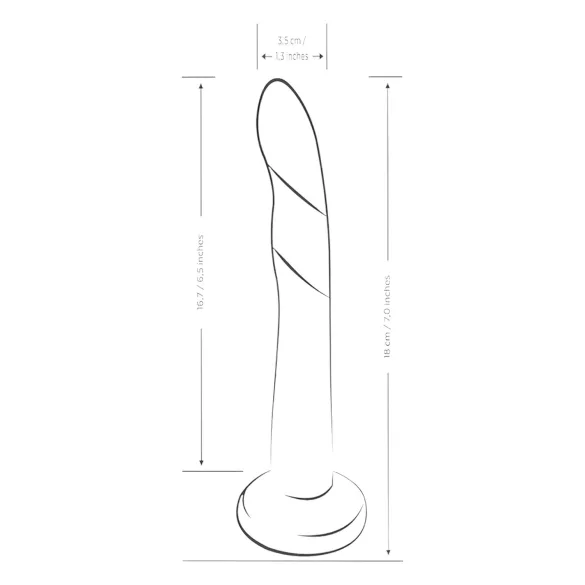 ROMP Dizi - silikonski dildo - upogljiv - roza-oranžen