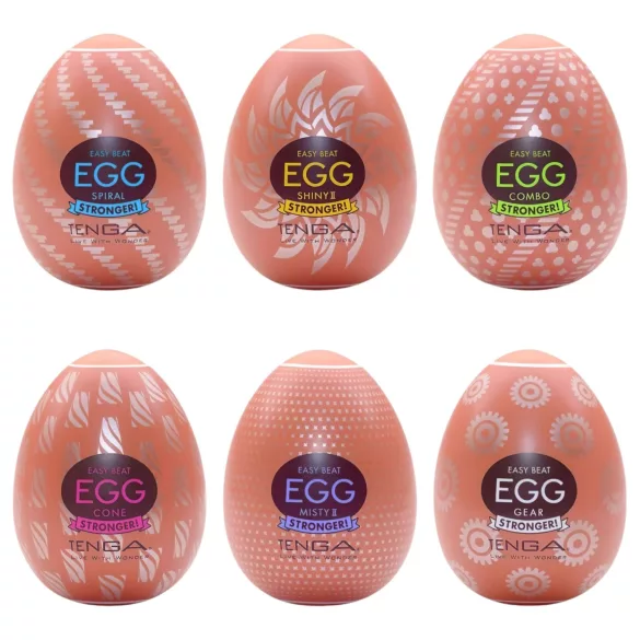 TENGA - Masturbator jajčka set - močnejši občutek - 6 kosov