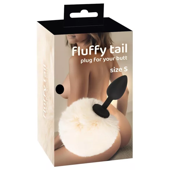You2Toys - analni čep z zajčjim repkom - črn