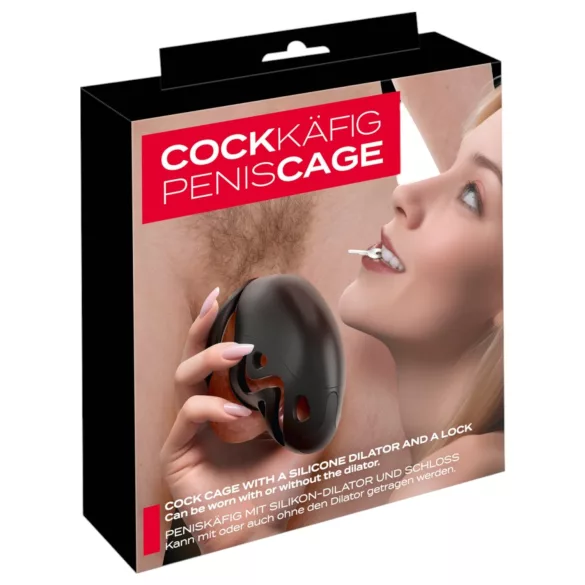 You2Toys - penis kletka s penis čepom - črna