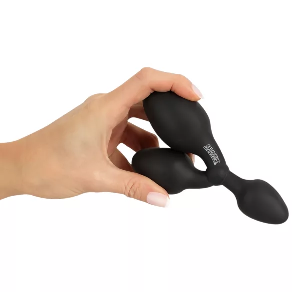 Black Velvets - analni čep s tremi konicami - silikon črn